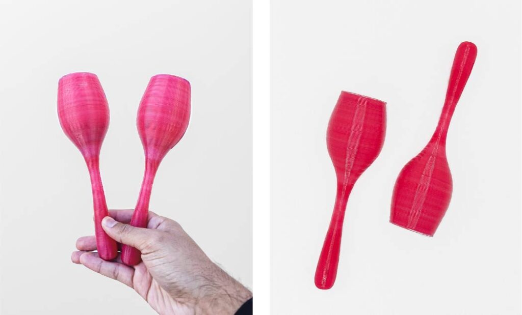Magenta 3d printed maracas