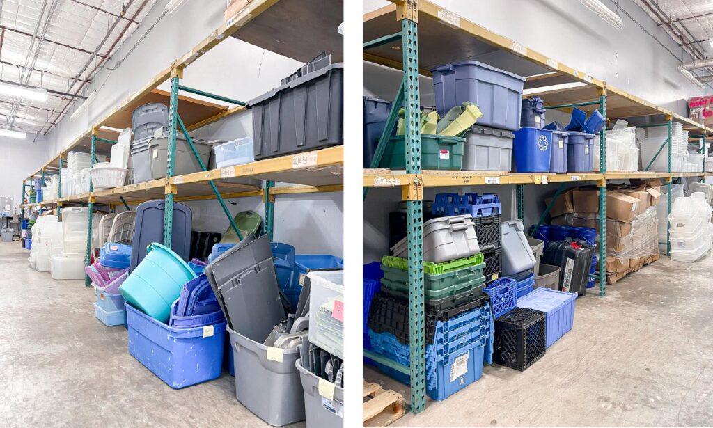 ReStore warehouse plastic collection bay